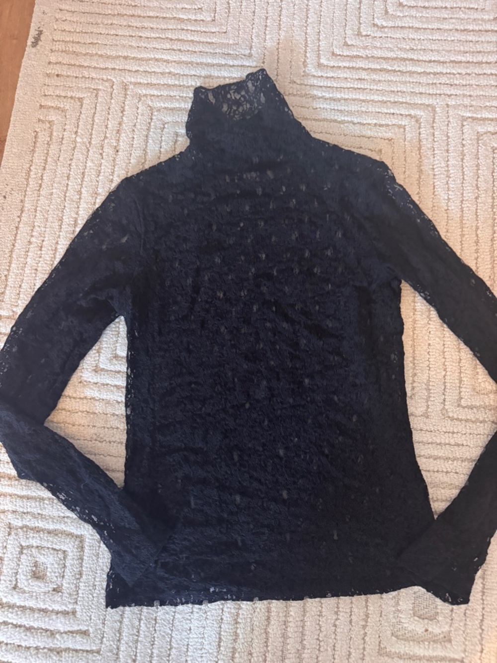 Enza Costa Lace Black Lace Long-Sleeve Top - Picture 3 of 5